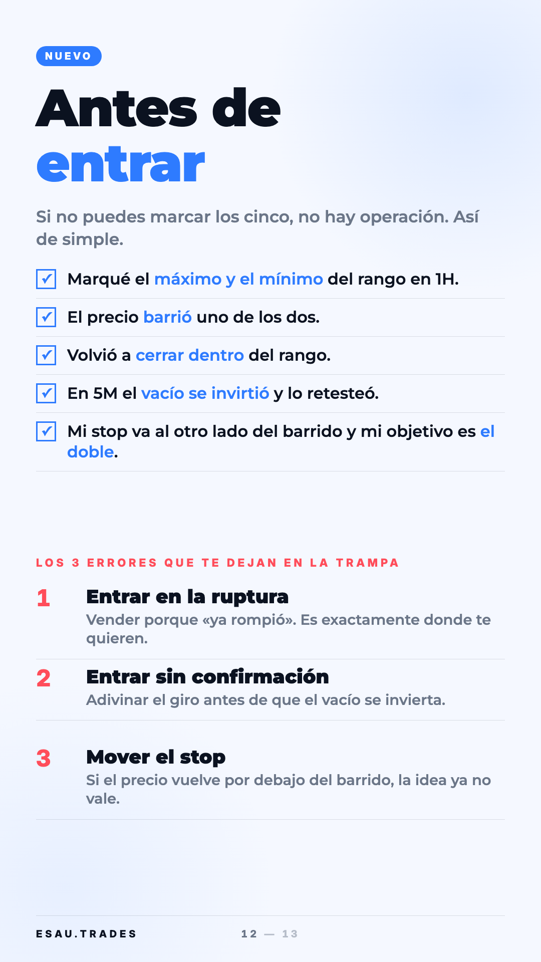 Guía La vela trampa, página 12