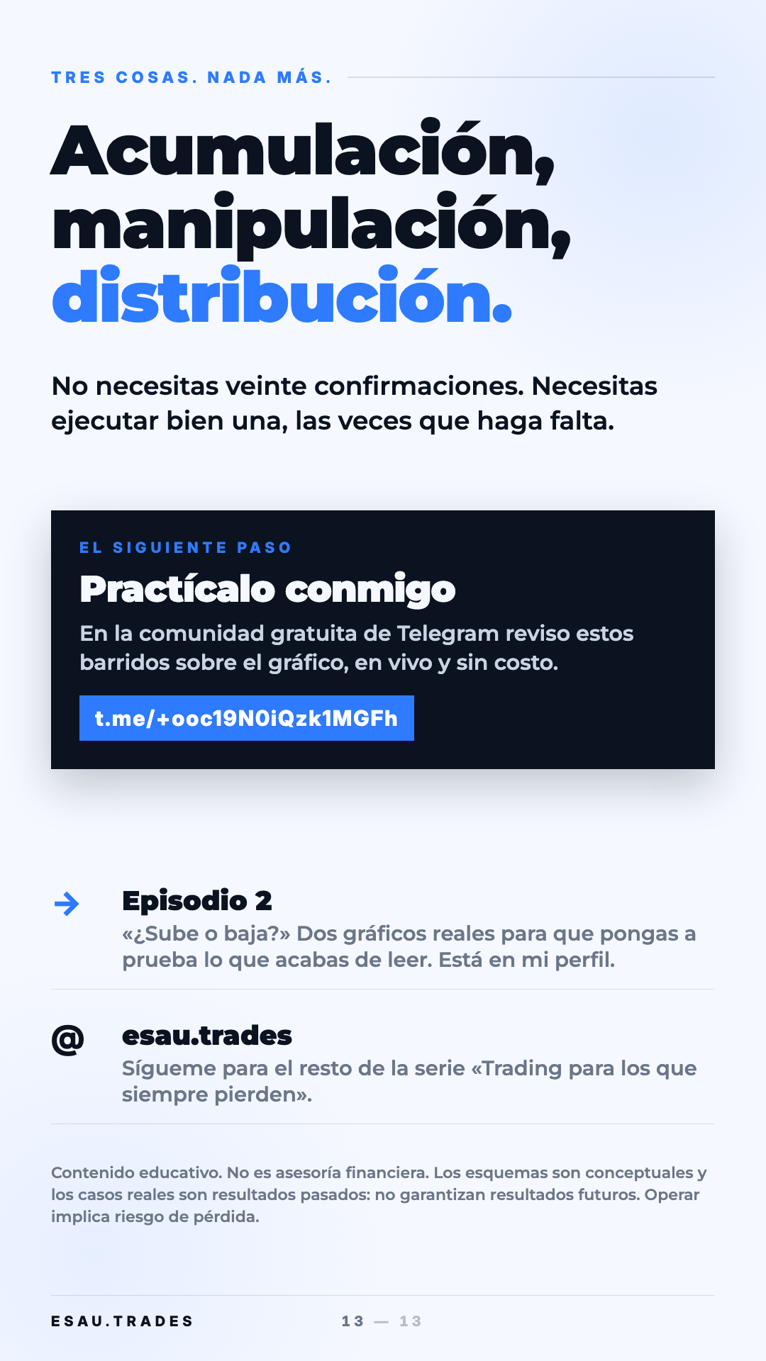 Guía La vela trampa, página 13